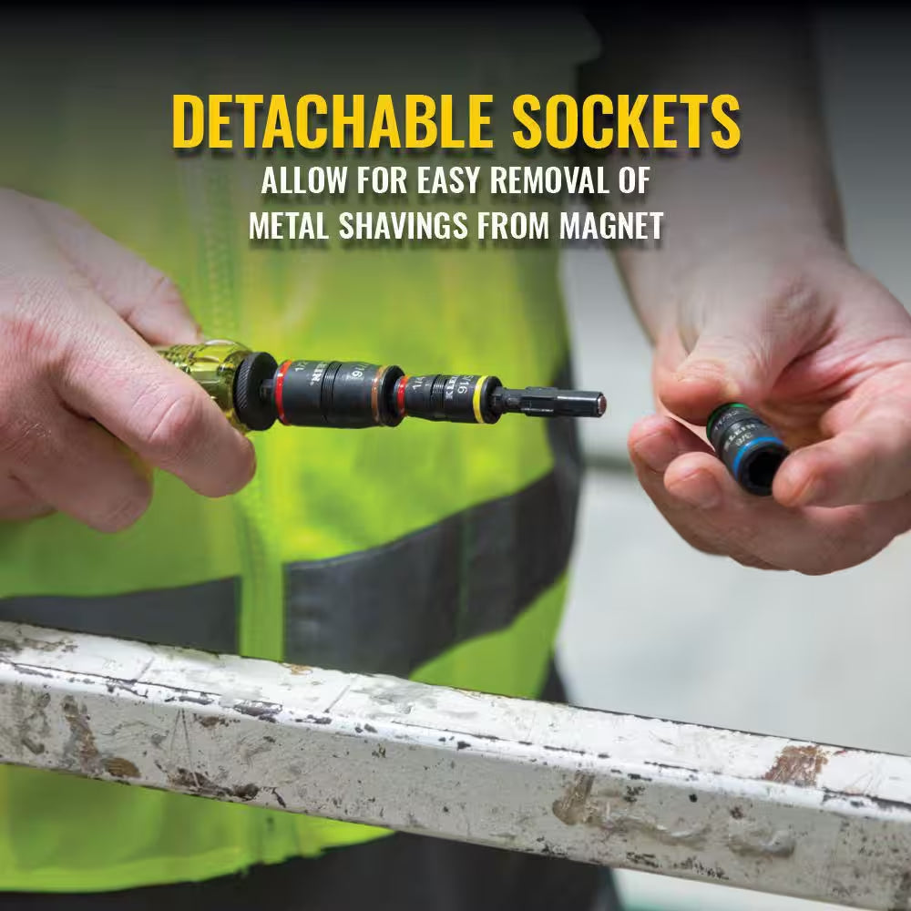 7-In-1 Impact Flip Socket with Handle, Hex Impact Socket Set