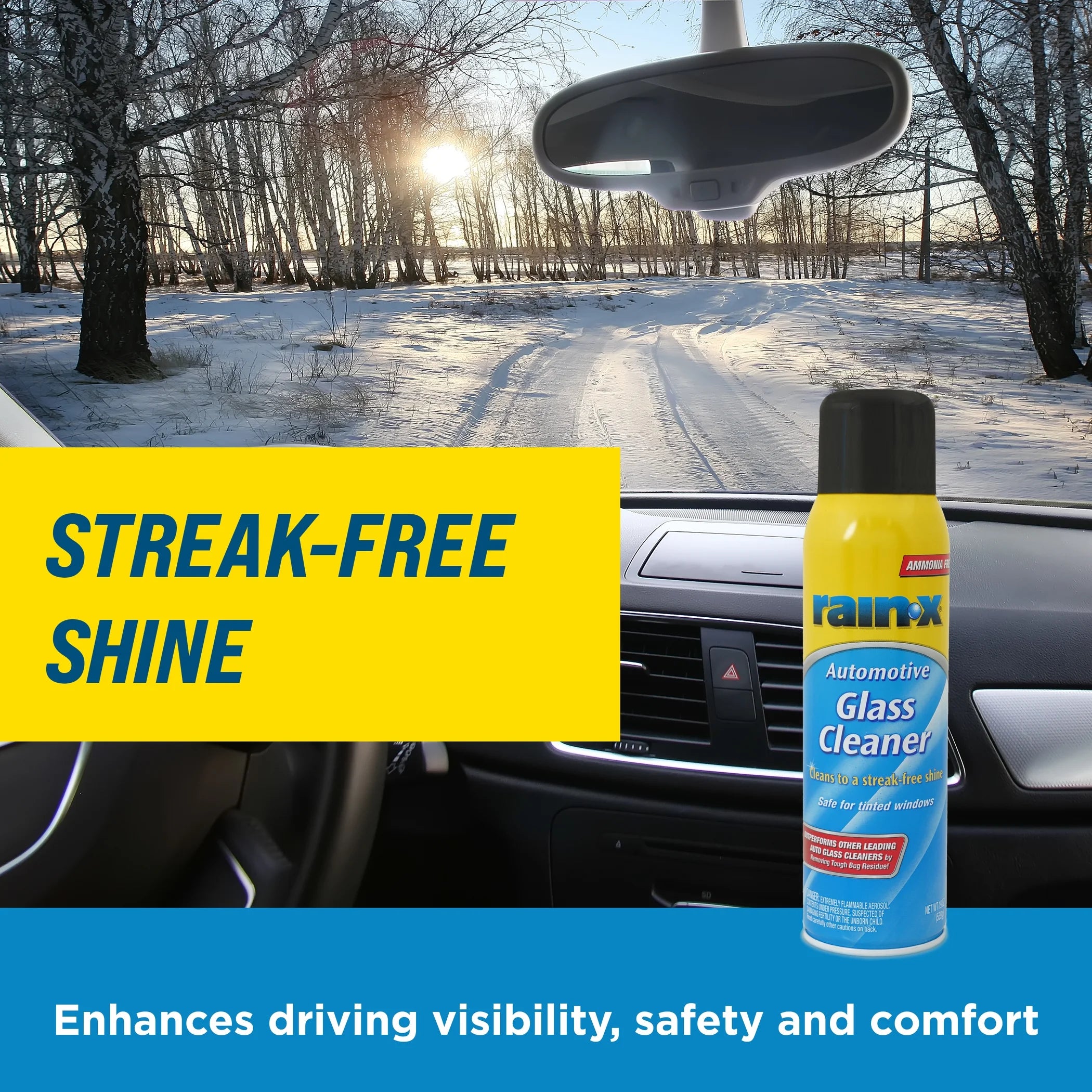 (2 Pack)  Automotive Glass Cleaner Aerosol 19Oz - 630175