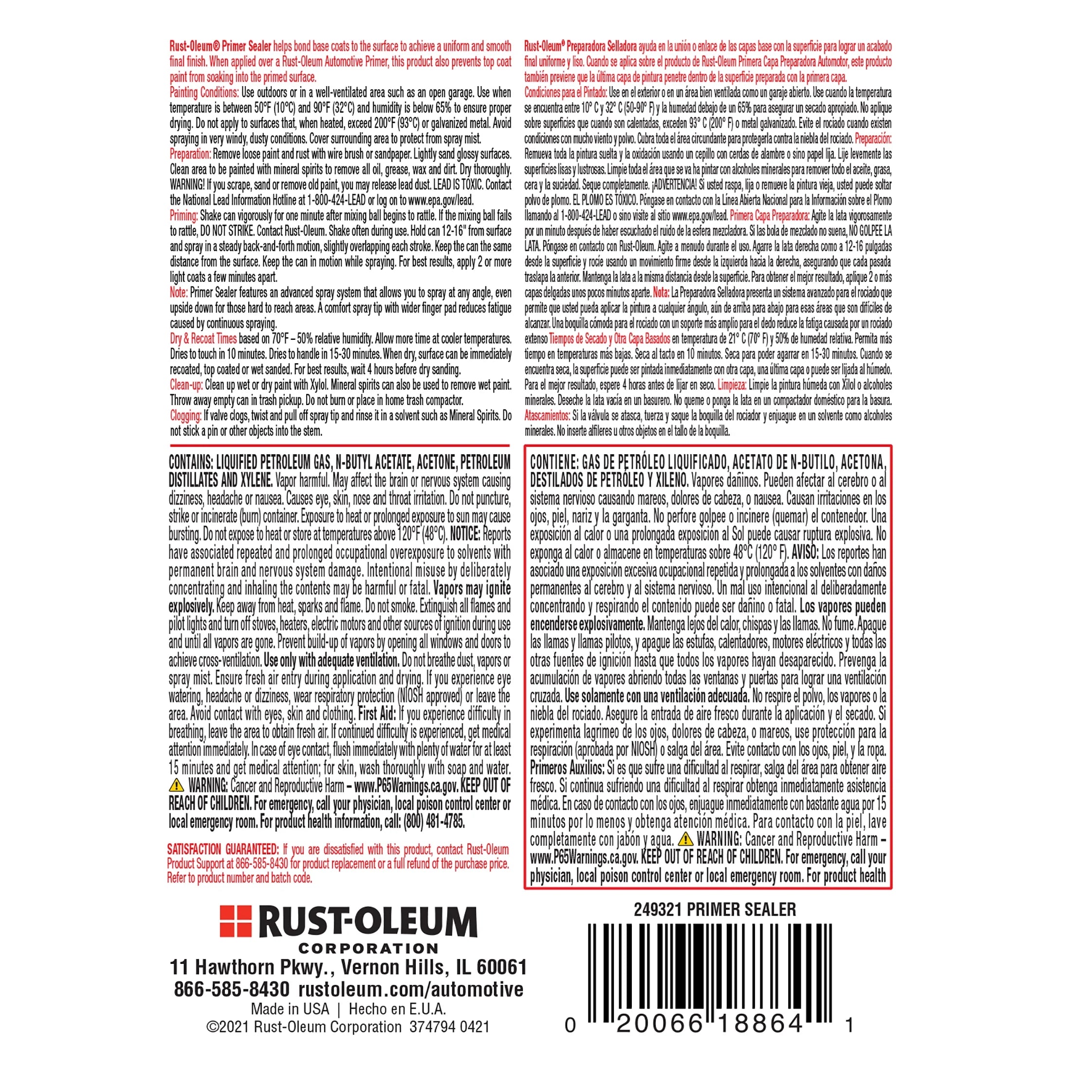 Automotive Primer Sealer Spray, Gray, 12 Oz