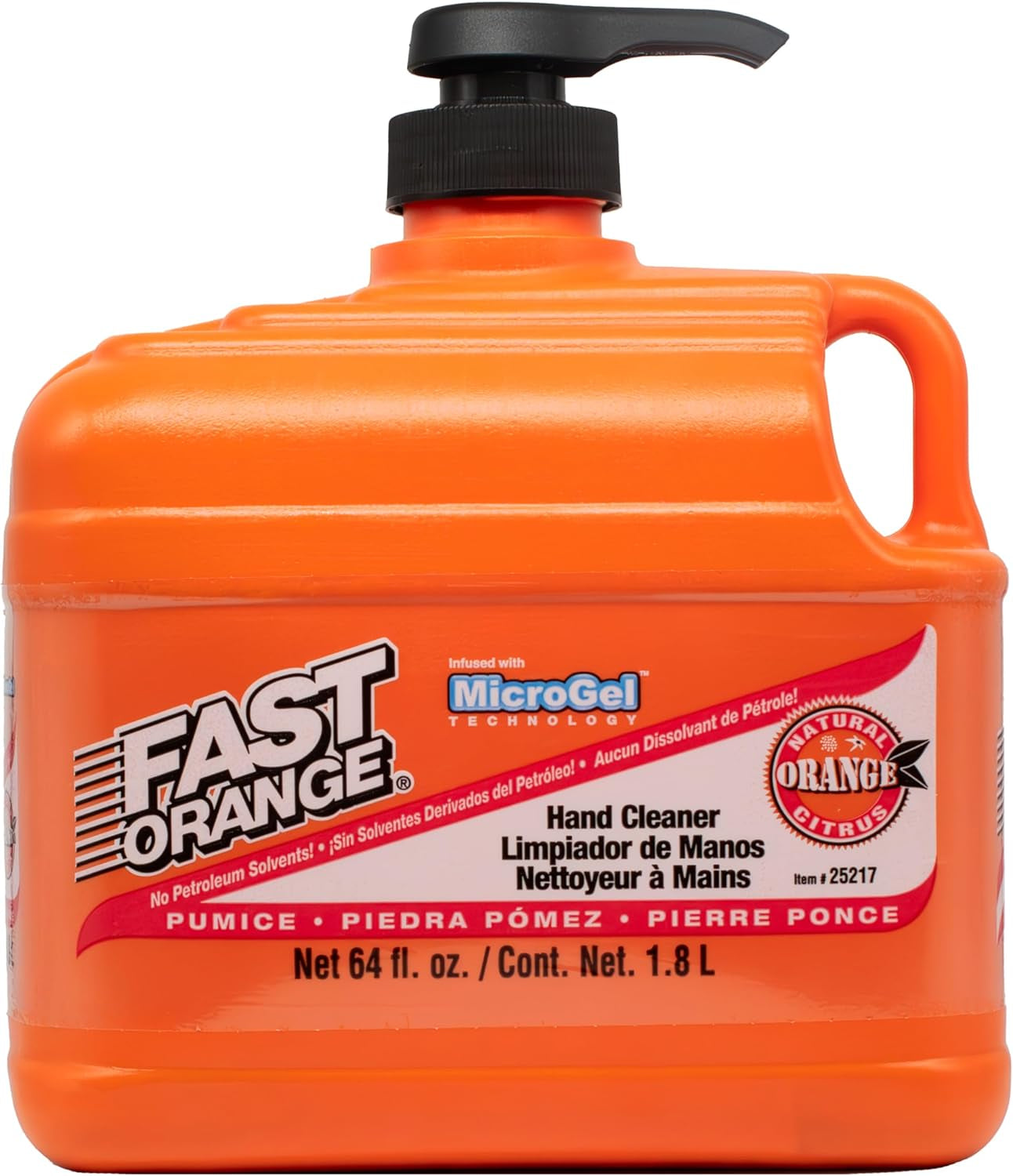1/2 gallon Heavy Duty Hand Cleaner, Citrus Scent, Waterless Cleaner for Mechanics, Strong Grease Fighter